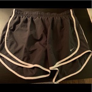 Gray and white nike shorts womens size XL